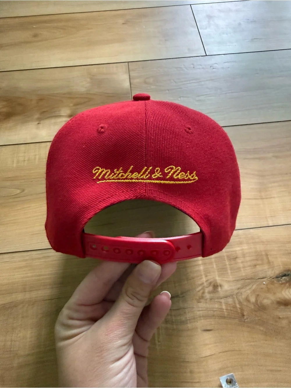 Mitchell & Ness Kansas City Chiefs Red and Yellow Kids Snapback